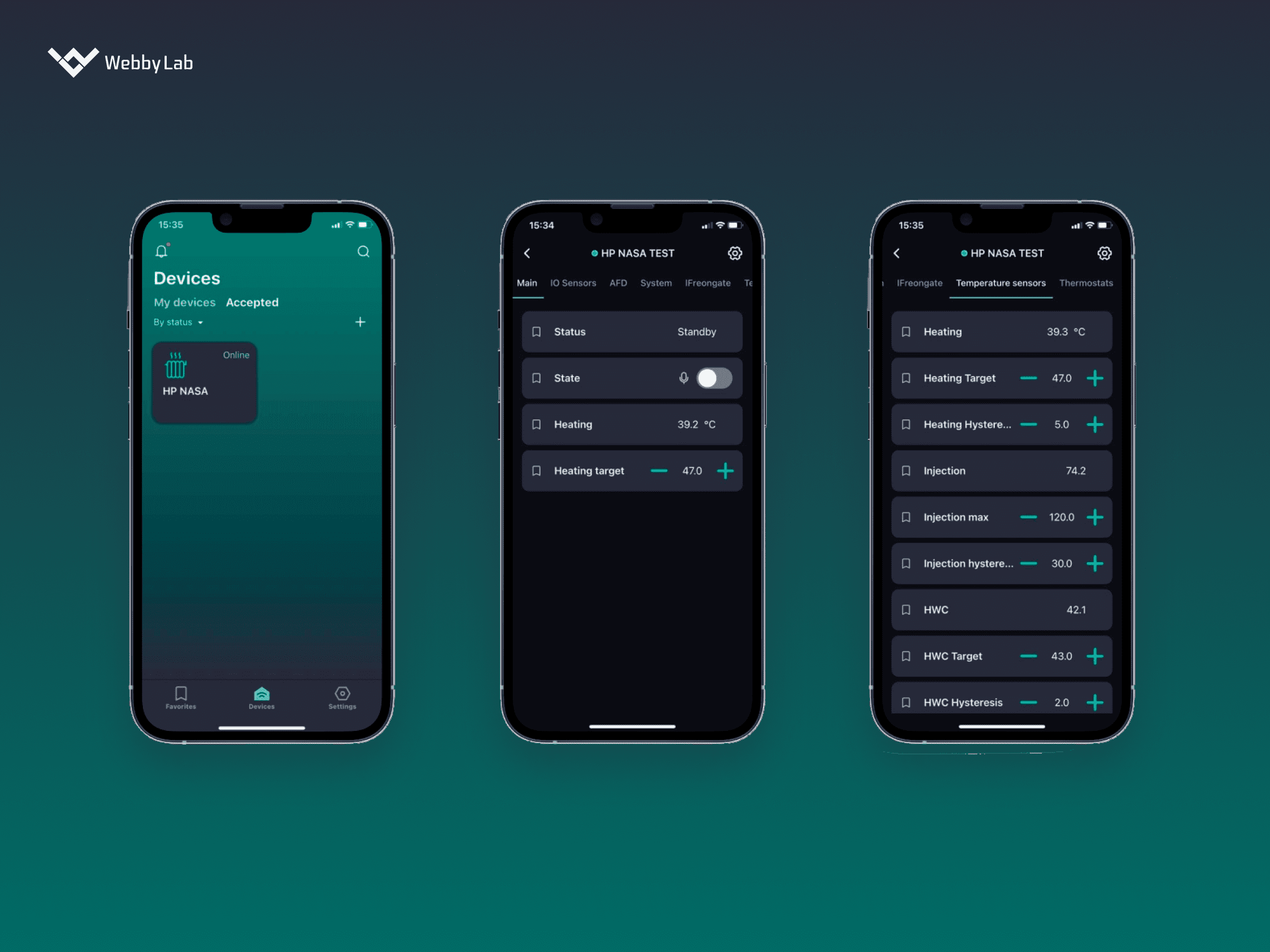 A mobile app for remote heat pump management and maintenance