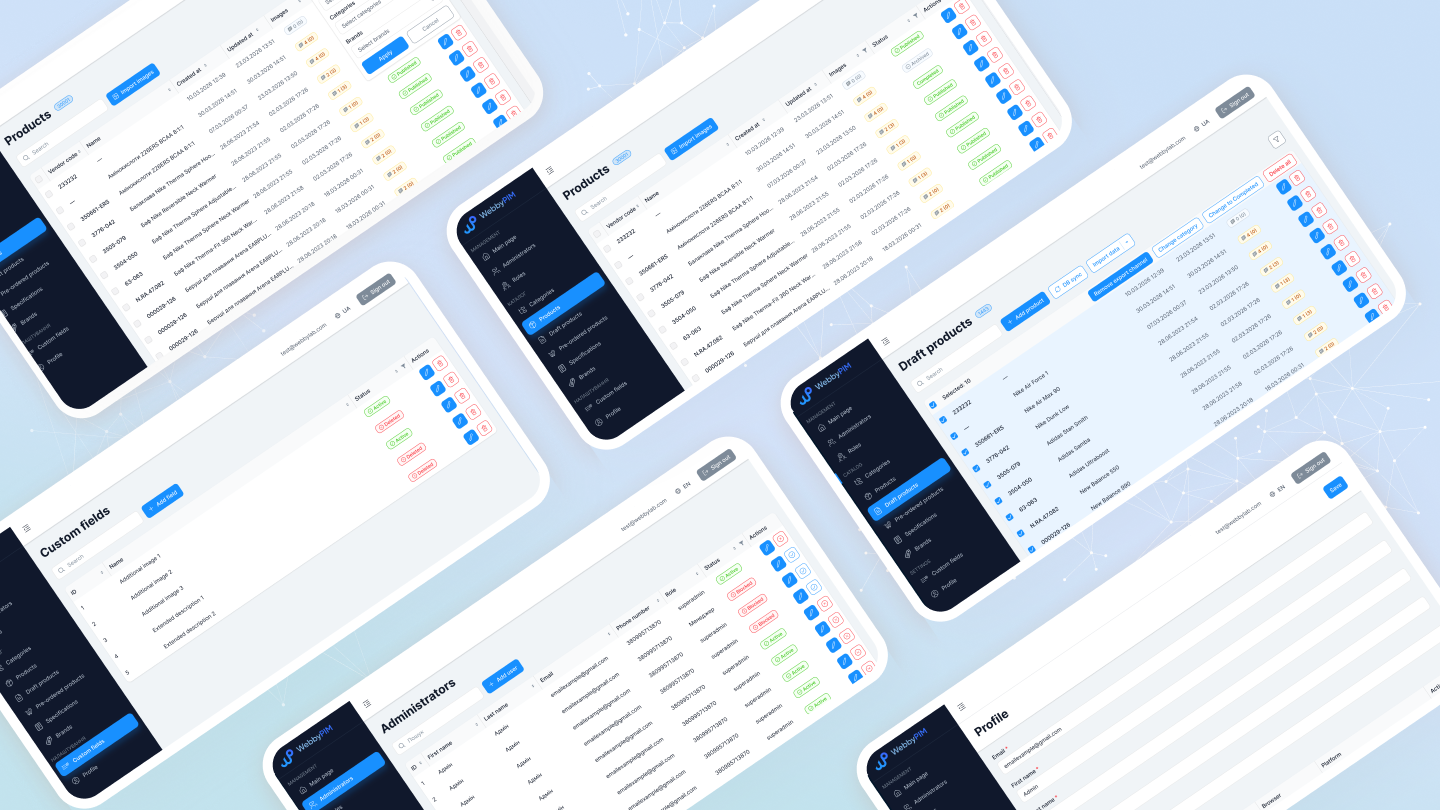 WebbyPIM - PIM system developed by WebbyLab