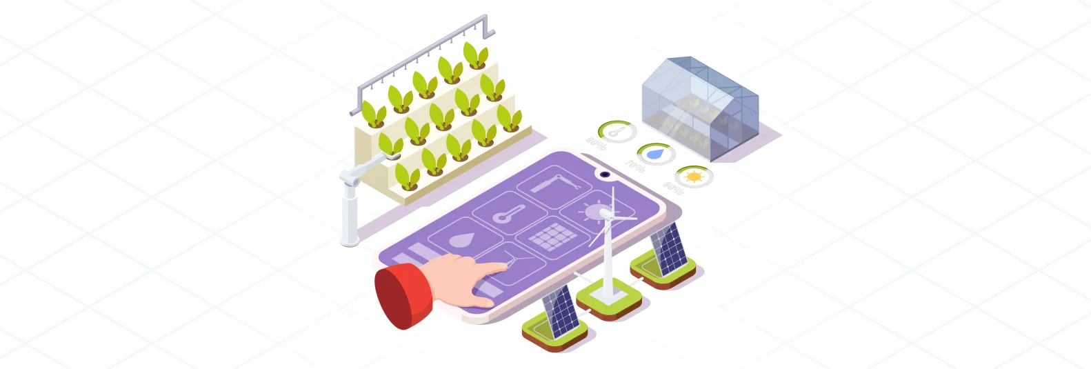 Automated Greenhouse Management with IoT: Monitoring and Controlling Circuit Diagram