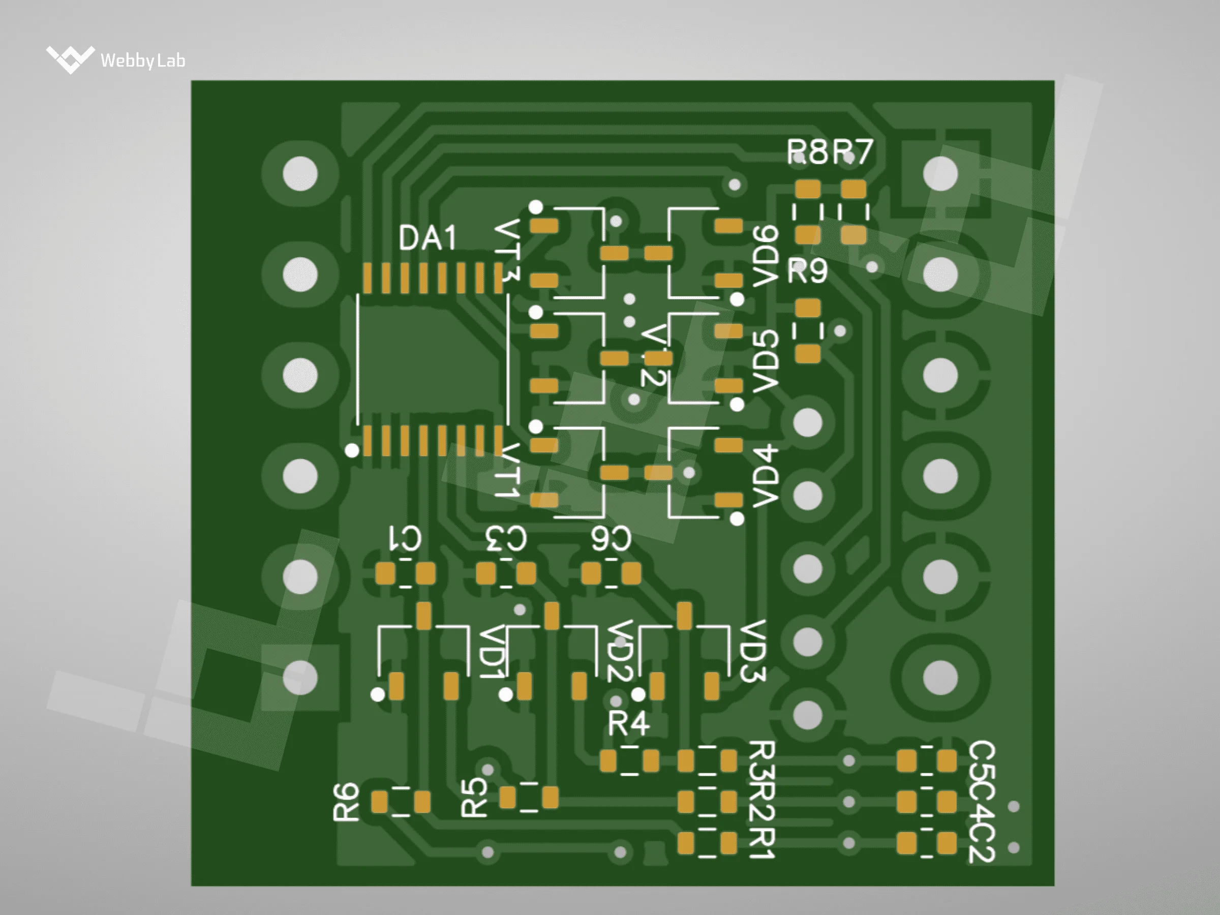 An example of a Gerber file of one version of the Propuskator controller - Made by Webbylab