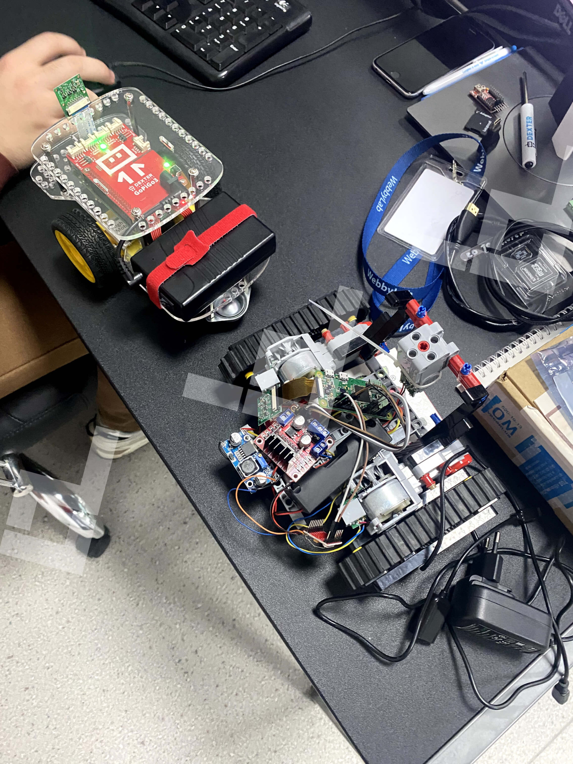 The WebbyLab team is working on the security robot prototype