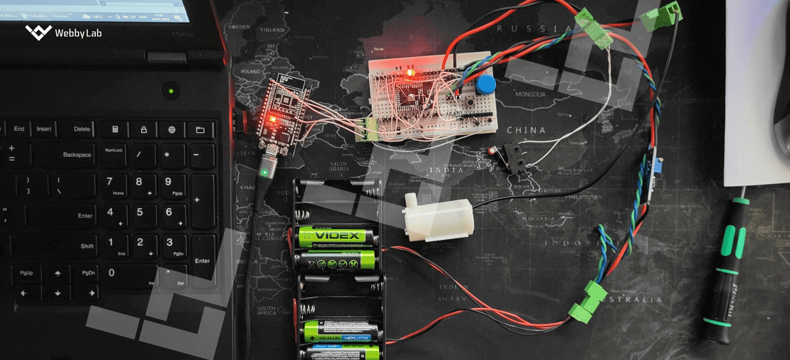 The IoT prototype of an A/C cleaning solution developed by WebbyLab