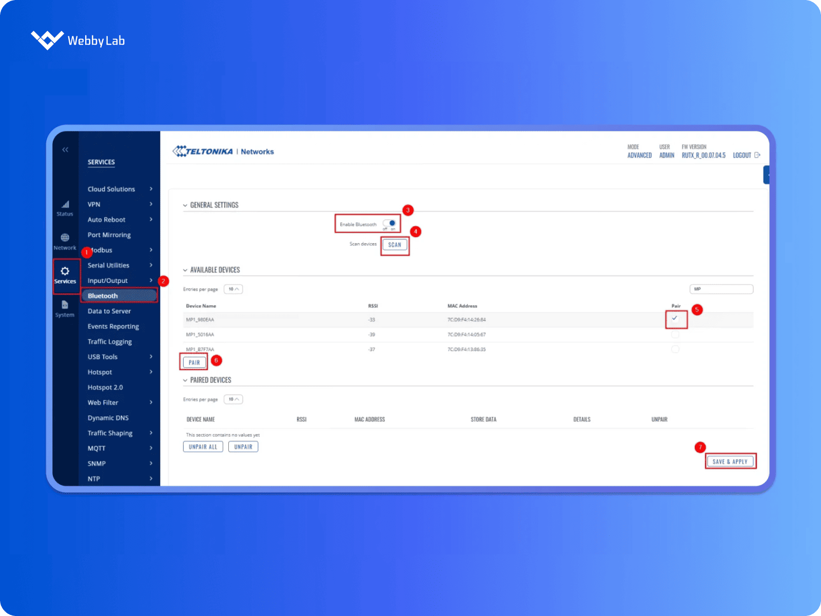 Using Teltonika IoT gateway for Bluetooth sensor tracking