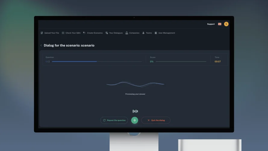 AI-based training platform