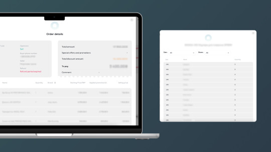 The “Order details” interface in the cashier desktop app built by WebbyLab.