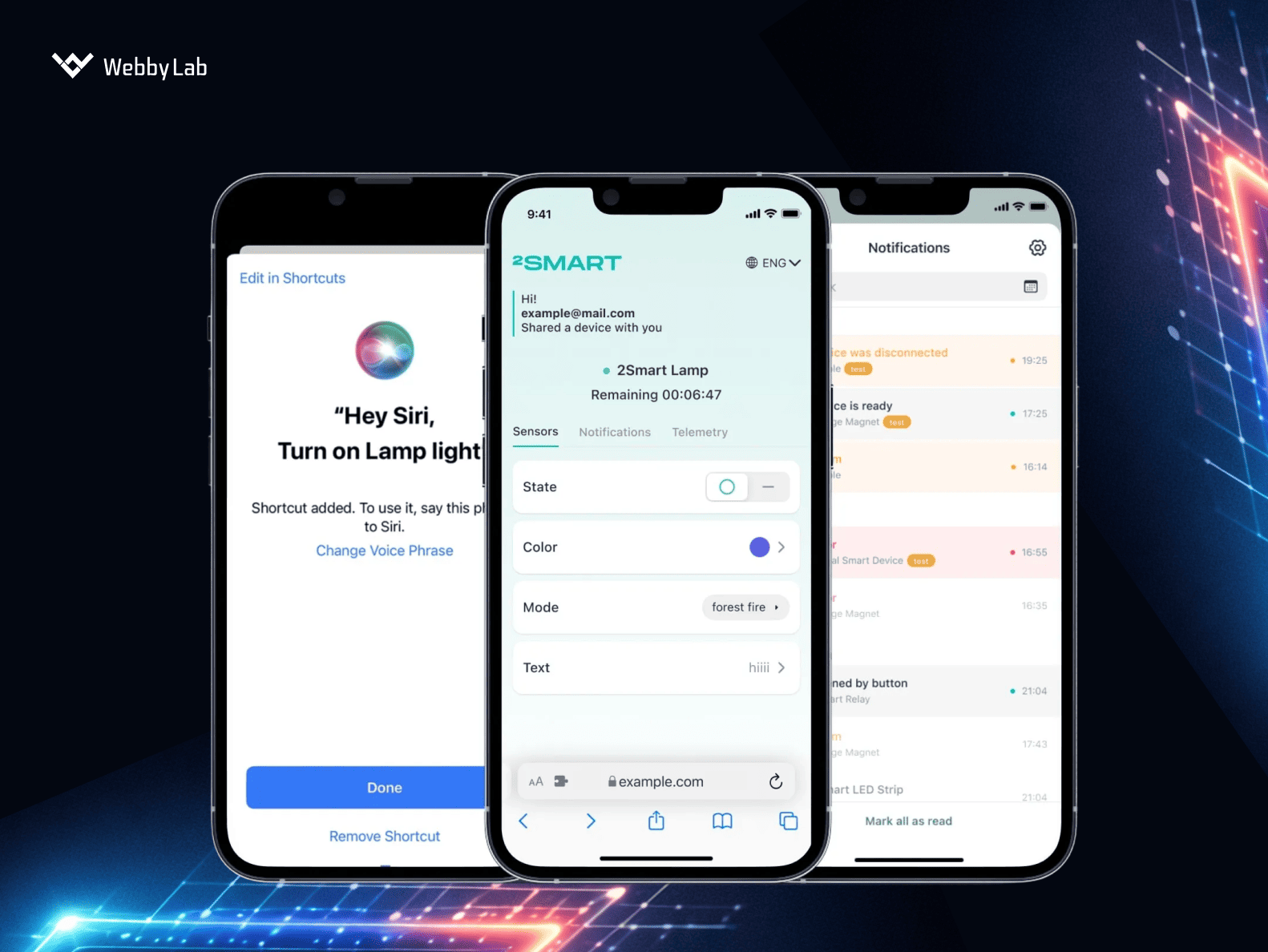 The application layer for IoT systems, 2Smart Cloud mobile app by WebbyLab.