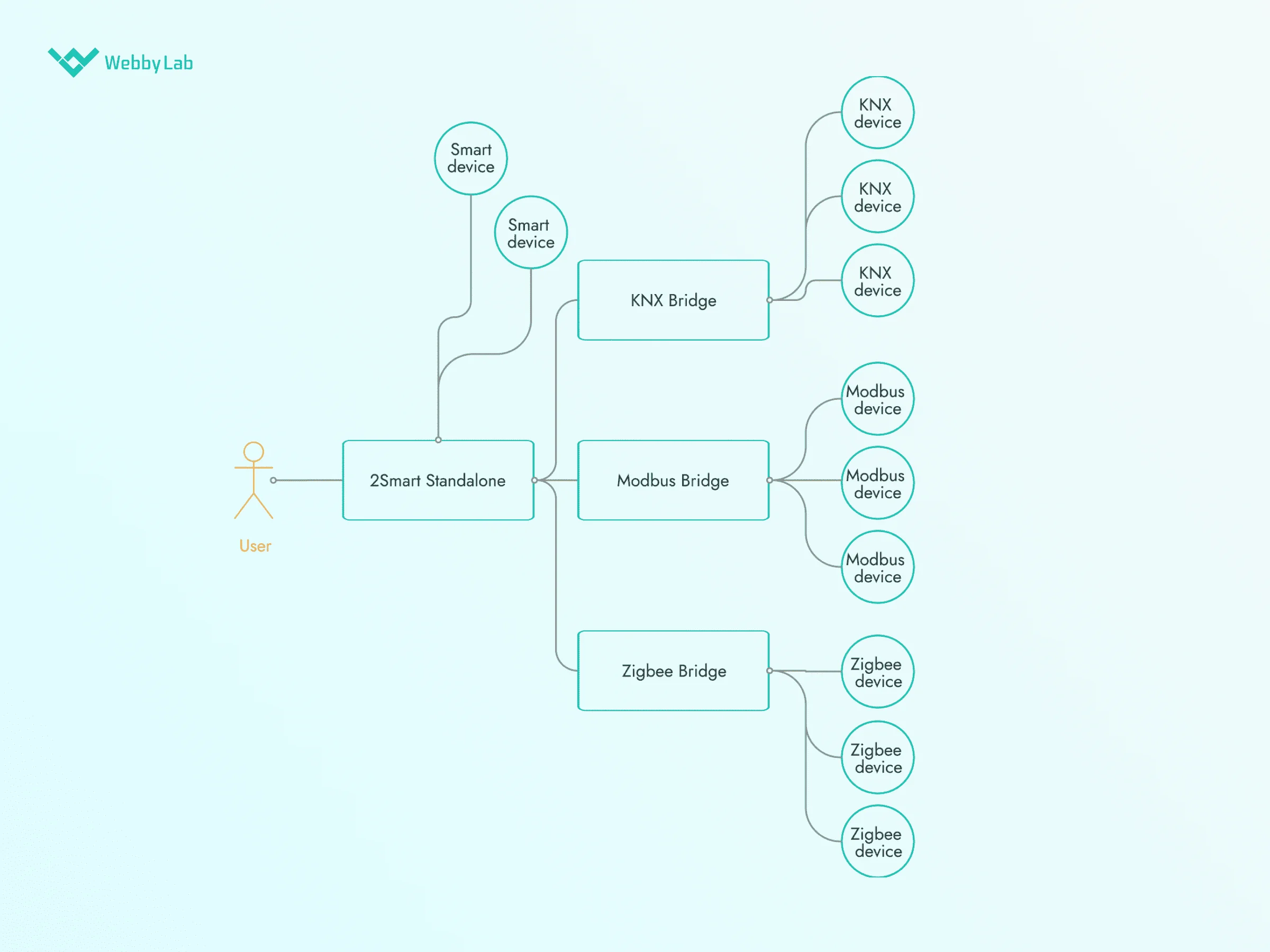 Standalone platform connects various IoT devices and supports different communication protocols. 