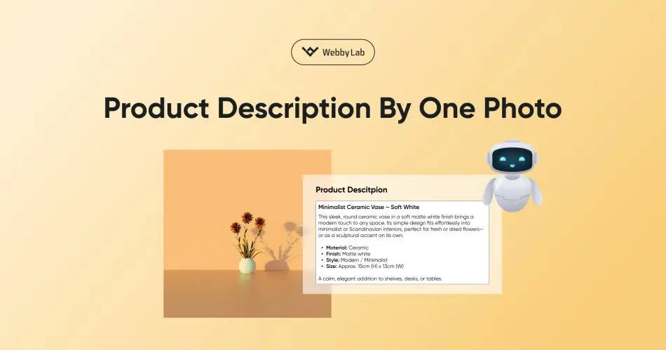 Product descriptions using only photos