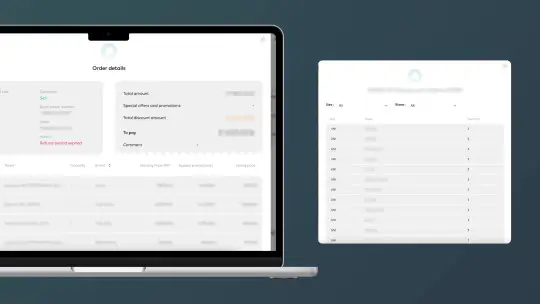The “Order details” interface in the cashier desktop app built by WebbyLab.