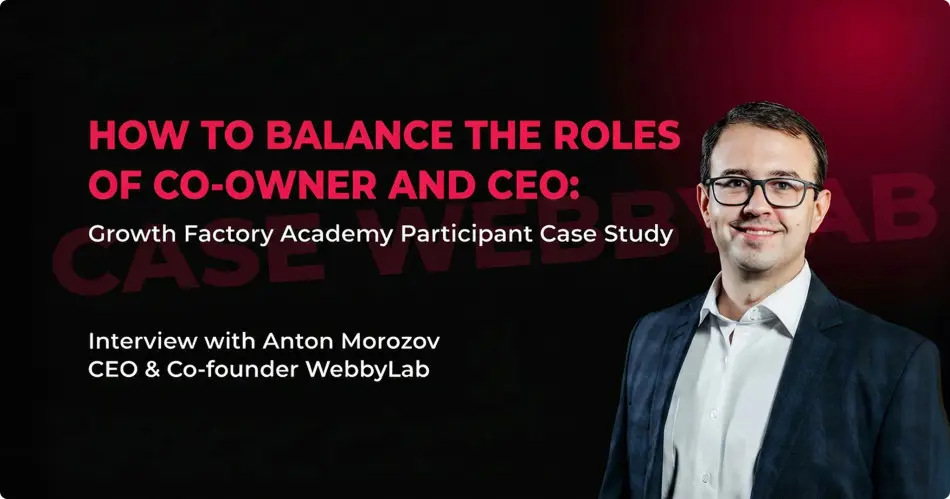 How to balance the roles of co-owner and CEO